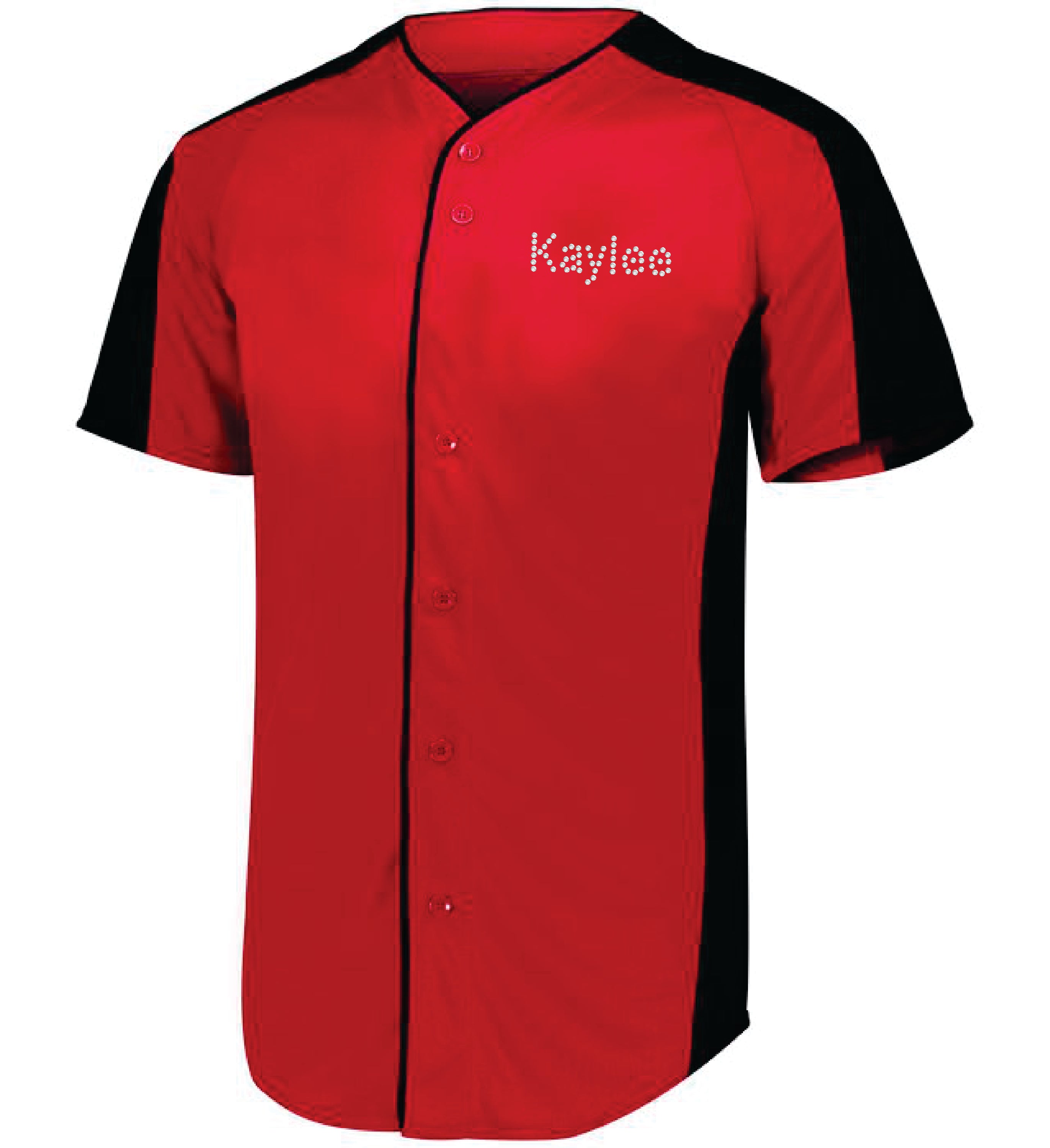Saratoga Dance Button Down Rhinestone Baseball Jersey